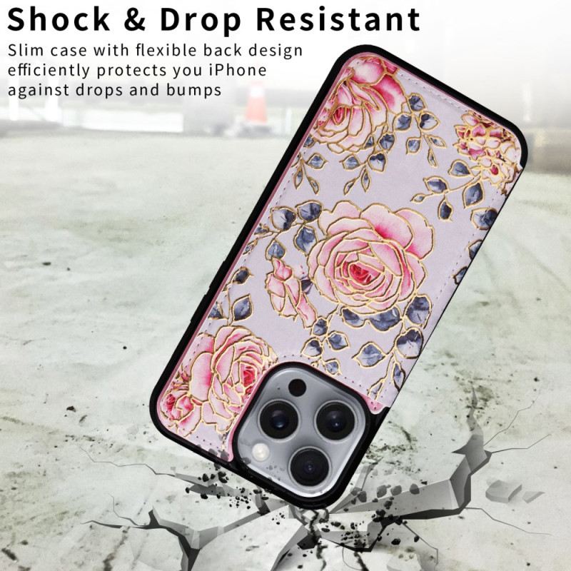 Maskica Za iPhone 16 Pro Max Rfid Blokirajući Držač Cvjetne Kartice