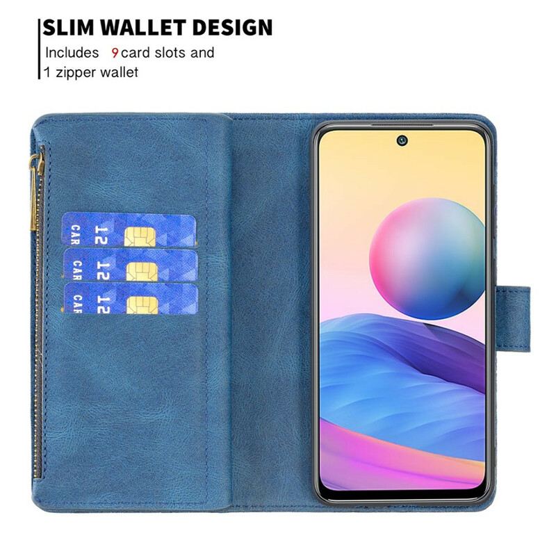 Futrola Xiaomi Redmi Note 10 5G Džep S Patentnim Zatvaračem U Obliku Leptira