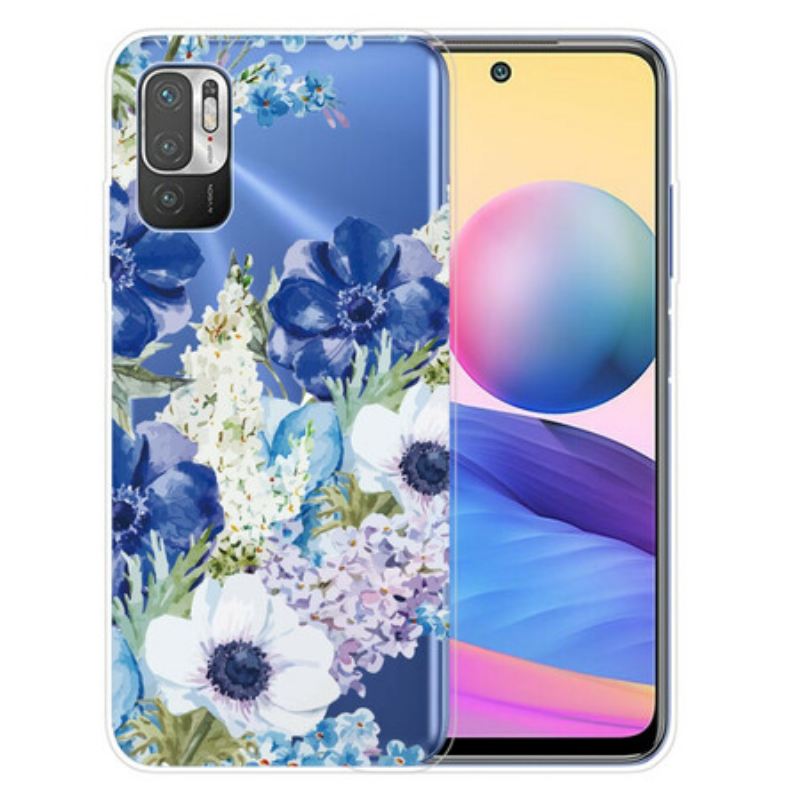 Maskica Xiaomi Redmi Note 10 5G Akvarel Plavo Cvijeće