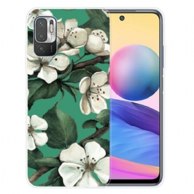 Maskica Xiaomi Redmi Note 10 5G Oslikano Bijelo Cvijeće