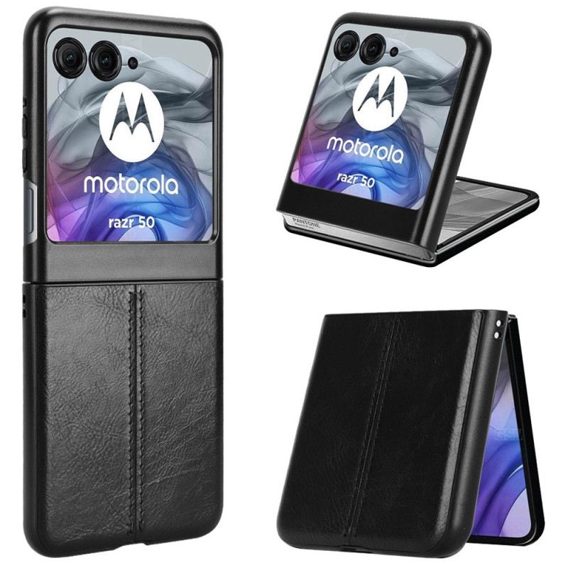 Maskica Motorola Razr 50 Šivanje Od Imitacije Kože