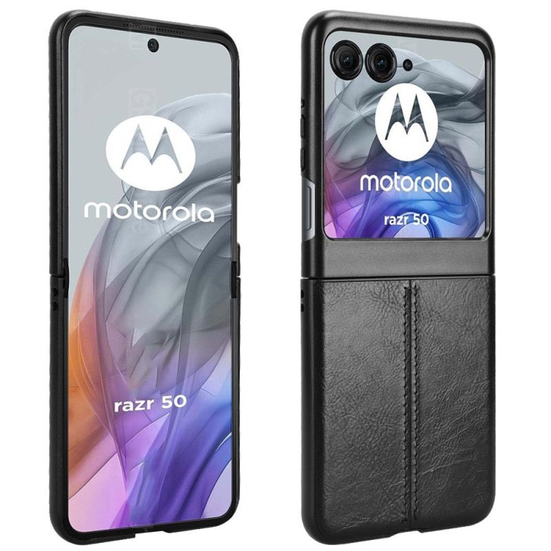 Maskica Motorola Razr 50 Šivanje Od Imitacije Kože