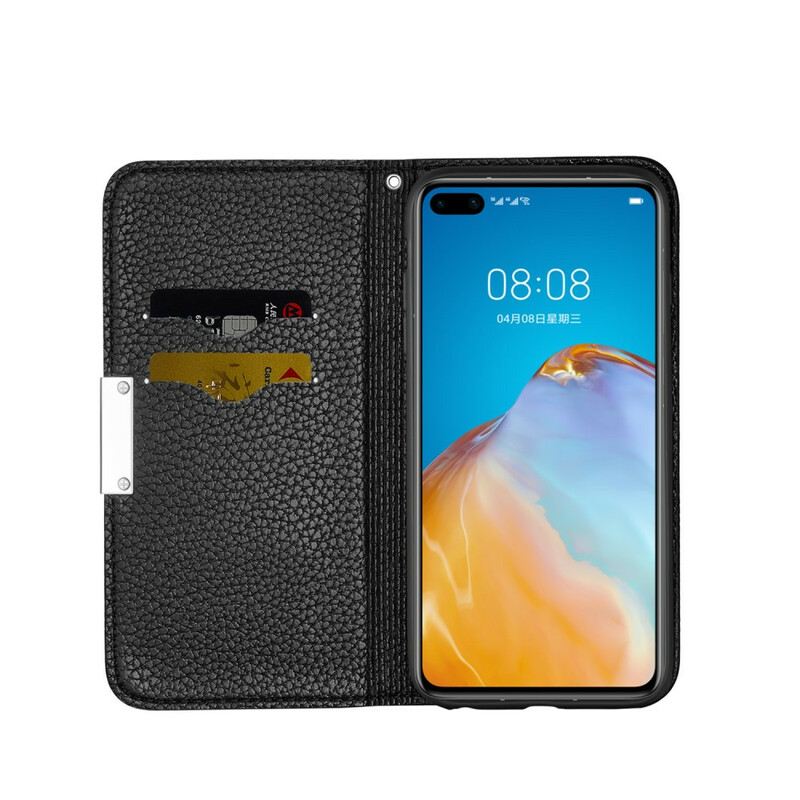 Flip Futrola Huawei P40 Pro Kožna Futrola Litchi Ultra Chic Umjetna Koža