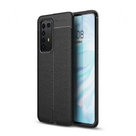 Maskica Huawei P40 Pro Efekt Dvostruke Linije Litchi Kože