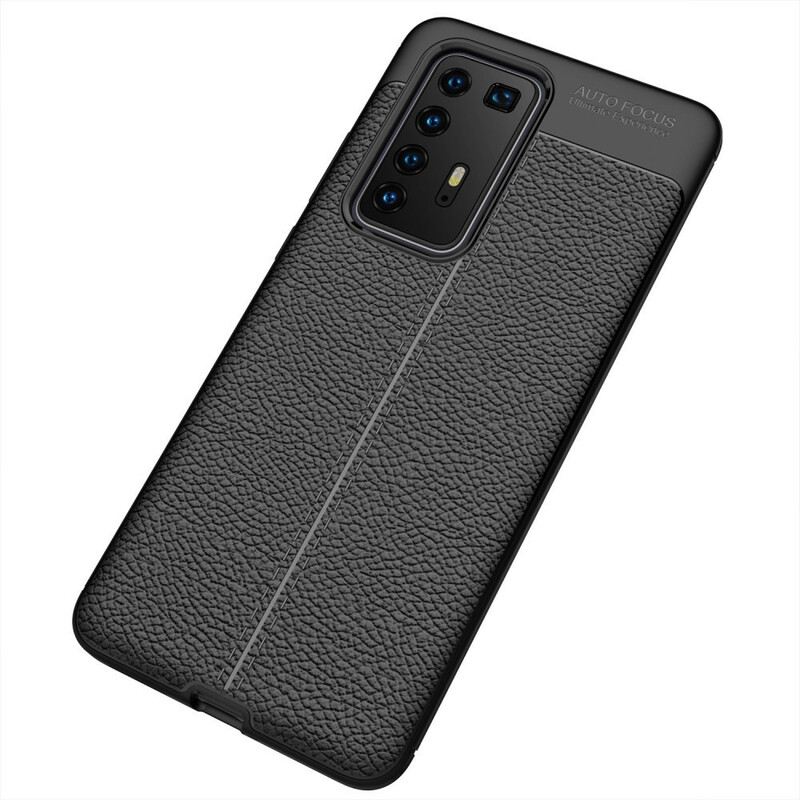 Maskica Huawei P40 Pro Efekt Dvostruke Linije Litchi Kože