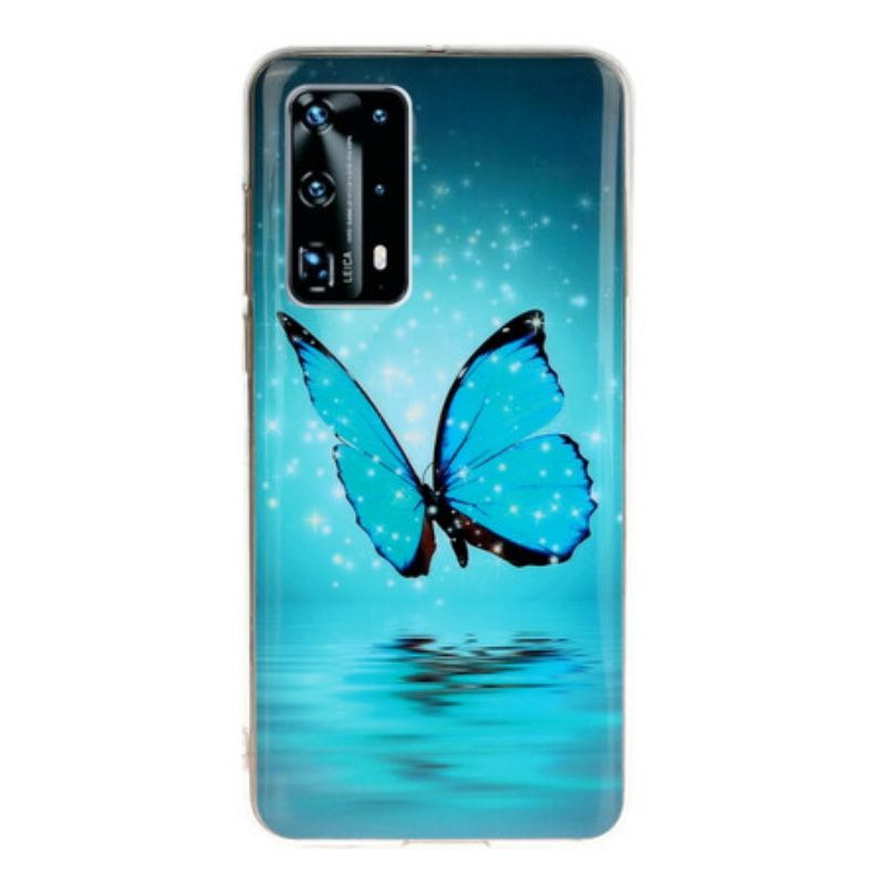 Maskica Huawei P40 Pro Fluorescentni Plavi Leptir