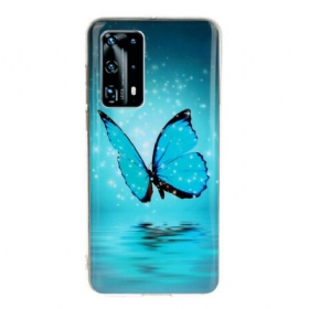 Maskica Huawei P40 Pro Fluorescentni Plavi Leptir