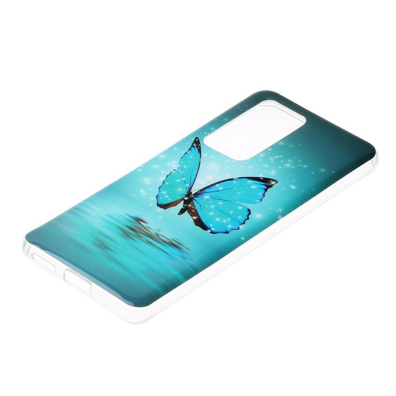 Maskica Huawei P40 Pro Fluorescentni Plavi Leptir