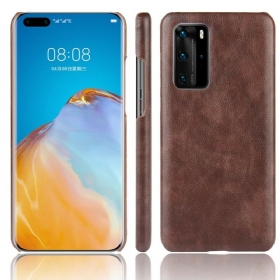 Maskica Huawei P40 Pro Litchi Performance Leather Effect