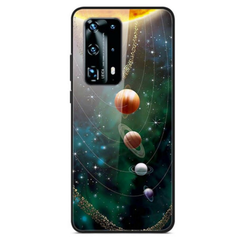 Maskica Huawei P40 Pro Planet Sunčevog Sustava Kaljeno Staklo