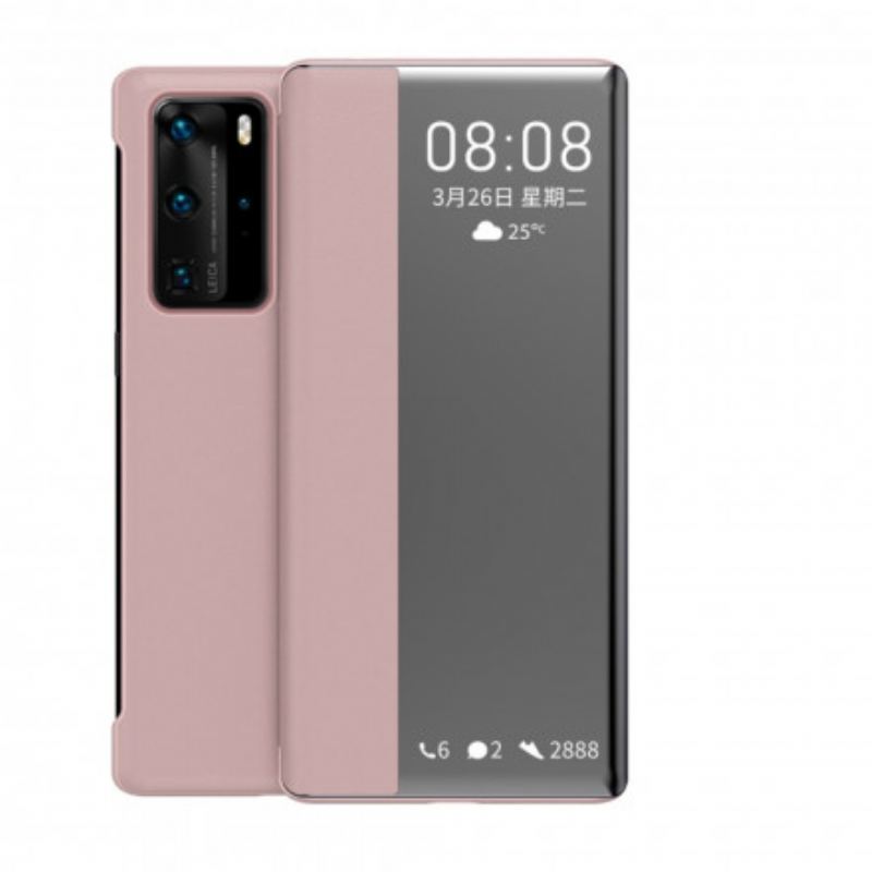 Maskica Huawei P40 Pro Teksturirana Umjetna Koža