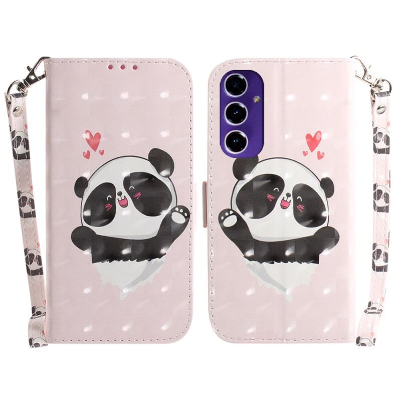 Kožna Futrola Samsung Galaxy A16 5g Panda Love S Remenom