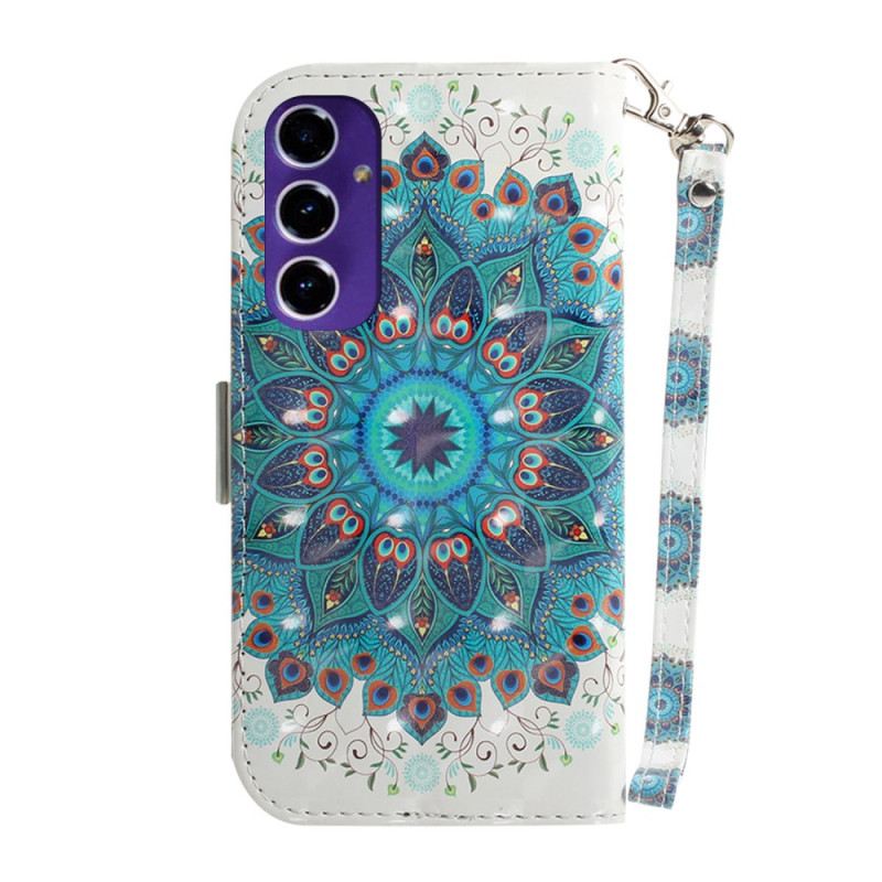 Kožna Futrola Samsung Galaxy A16 5g Zelena Mandala S Remenom