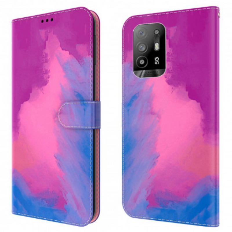 Kožna Futrola Oppo A94 5G Akvarel