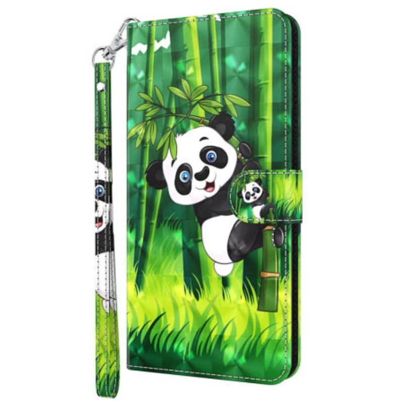 Kožna Futrola Oppo A94 5G Panda S Uzicom