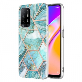 Maskica Oppo A94 5G Blještavi Geometrijski Mramor