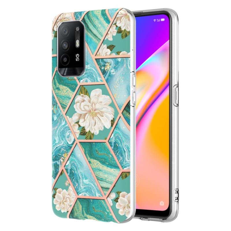 Maskica Oppo A94 5G Šareni Geometrijski Mramor