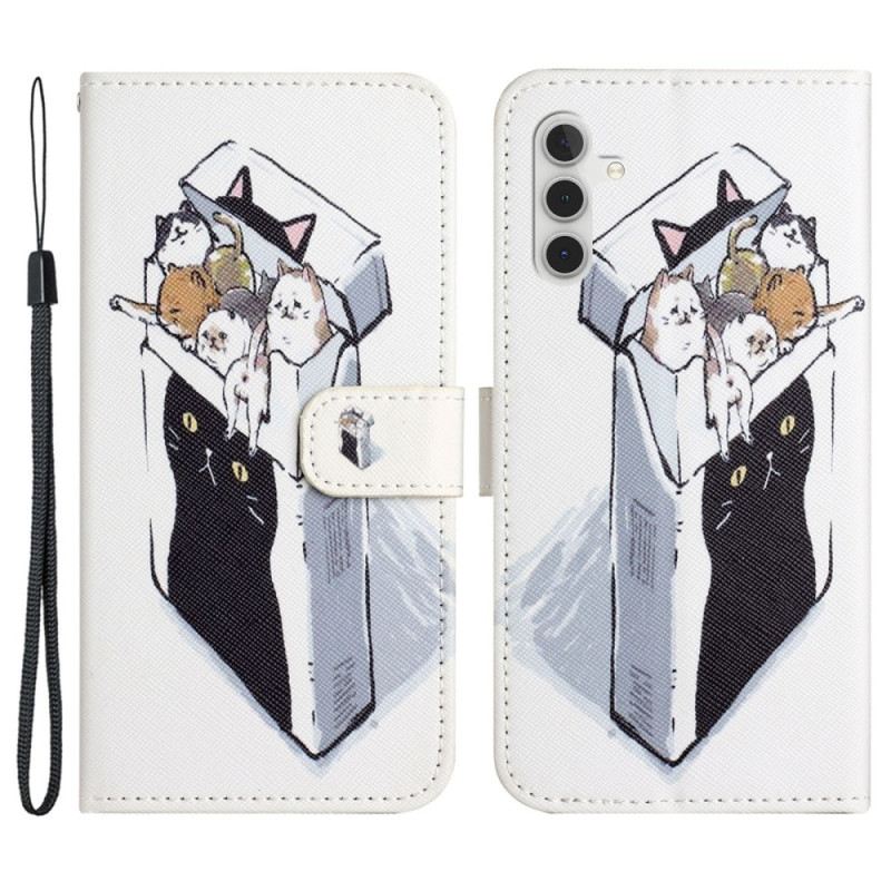 Flip Futrola Samsung Galaxy S24 Fe Maskice Za Mobitele Cats In The Lanyard Box