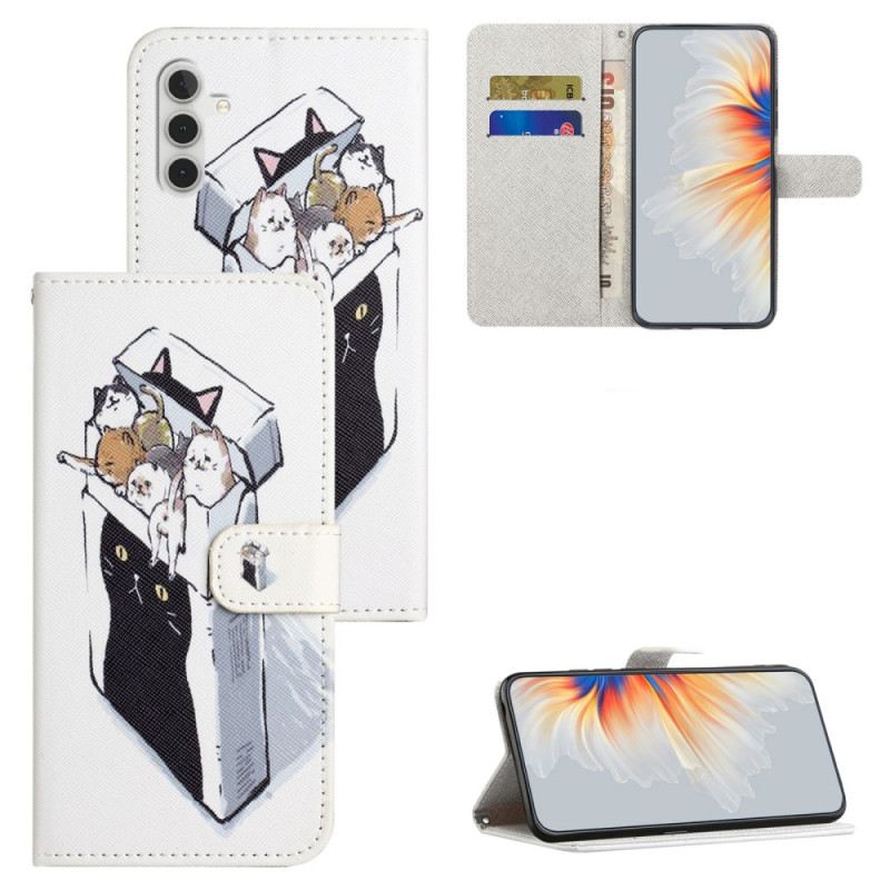 Flip Futrola Samsung Galaxy S24 Fe Maskice Za Mobitele Cats In The Lanyard Box