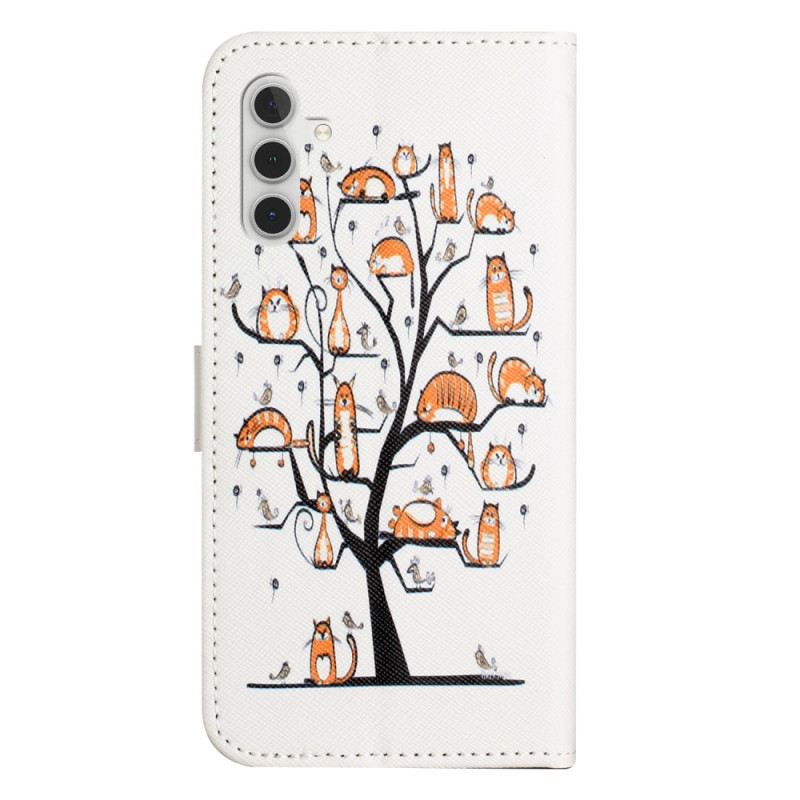 Flip Futrola Samsung Galaxy S24 Fe Maskice Za Mobitele Cats On The Lanyard Tree