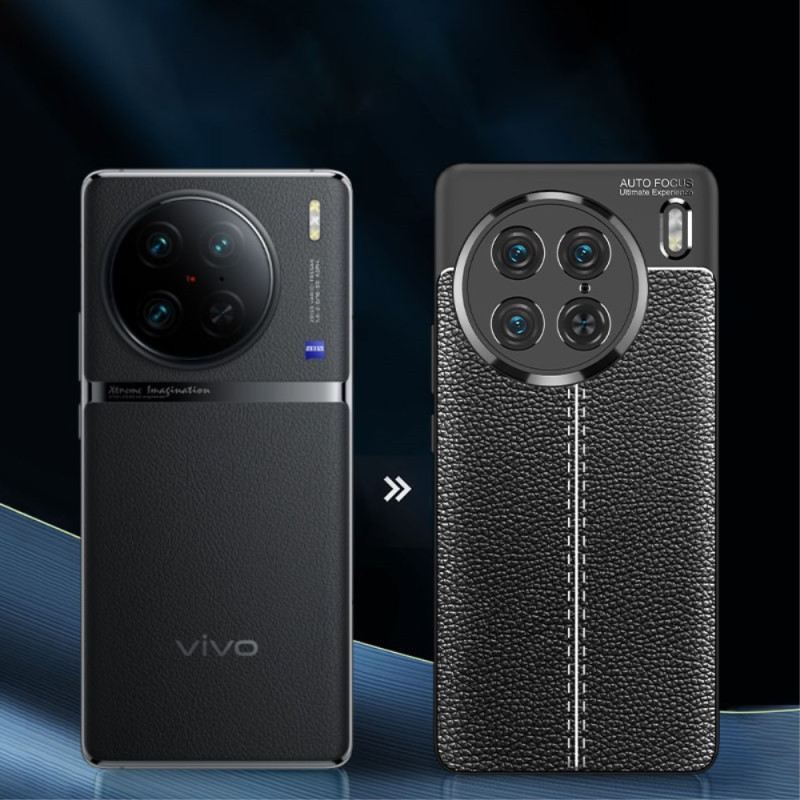 Maskica Vivo X90 Pro Efekt Dvostruke Linije Litchi Kože