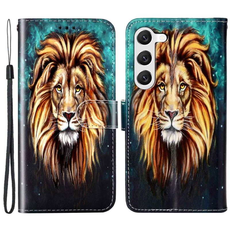 Kožna Futrola Samsung Galaxy S23 Plus 5G Lanyard Lion