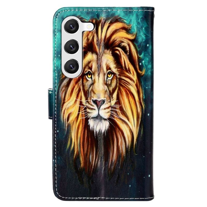 Kožna Futrola Samsung Galaxy S23 Plus 5G Lanyard Lion