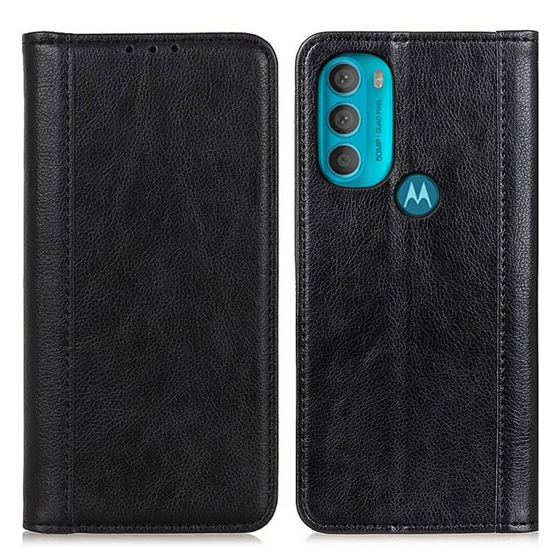 Flip Futrola Moto G71 5G Kožna Futrola Elegance Split Litchi Koža