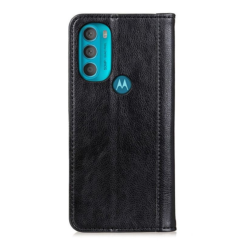 Flip Futrola Moto G71 5G Kožna Futrola Elegance Split Litchi Koža