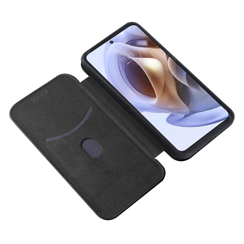 Flip Futrola Moto G71 5G Kožna Futrola Karbonski Silikon U Boji