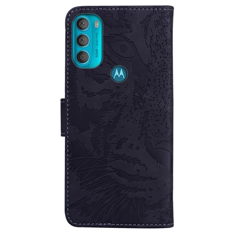 Flip Futrola Moto G71 5G Otisak Lica Tigra