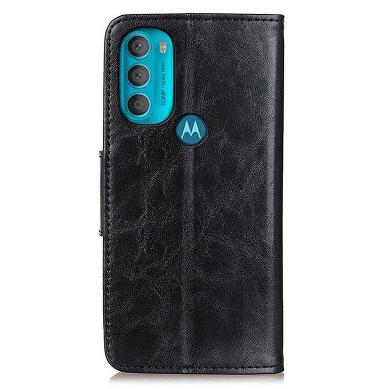 Kožna Futrola Moto G71 5G Flip Futrola Dvostrani Magnetski Poklopac