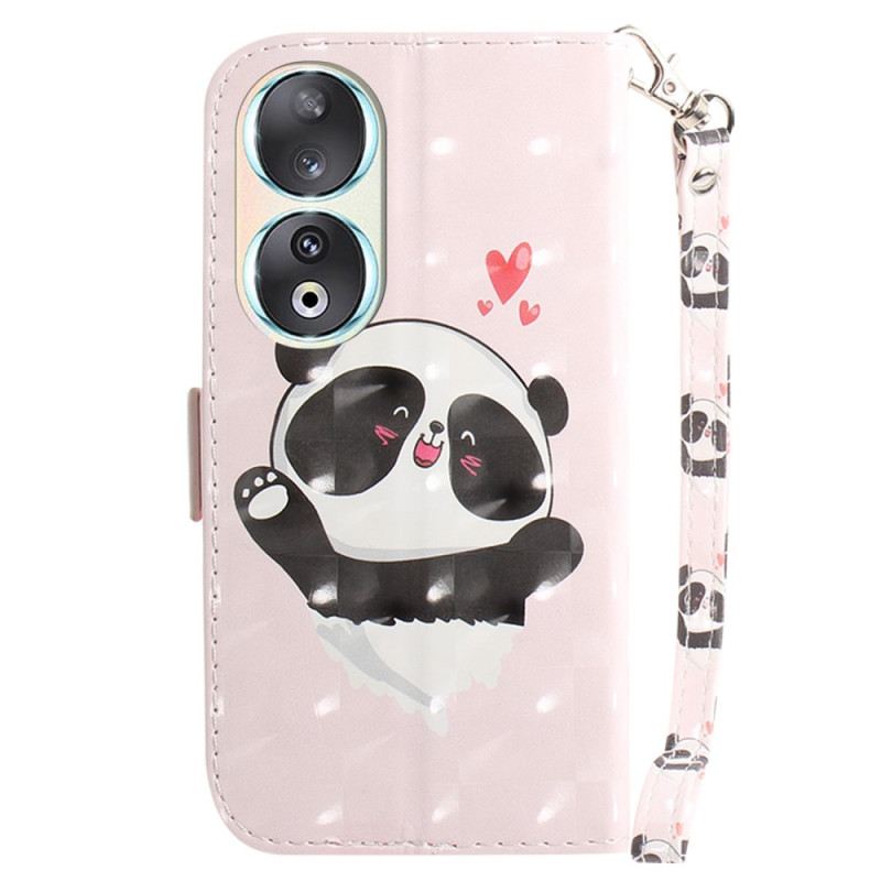 Kožna Futrola Honor 90 Panda Love With Strap