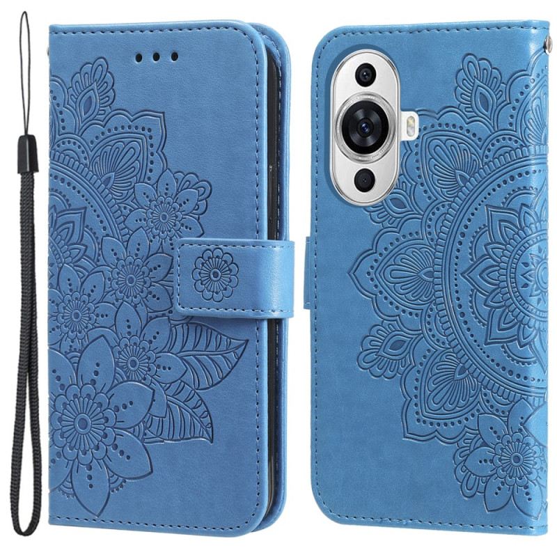 Kožna Futrola Za Huawei Nova 12s Dekor Mandala S Remenom