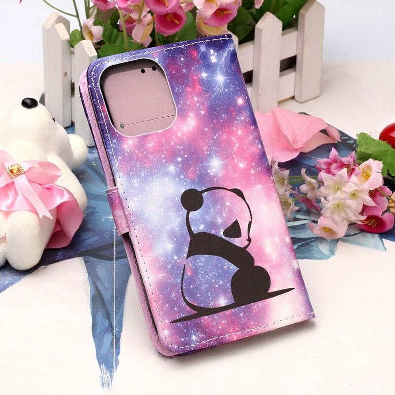 Kožna Futrola iPhone 13 Mini Panda Galaksija