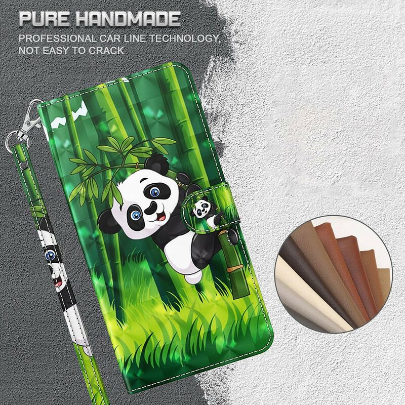 Kožna Futrola iPhone 13 Mini Panda I Bambus