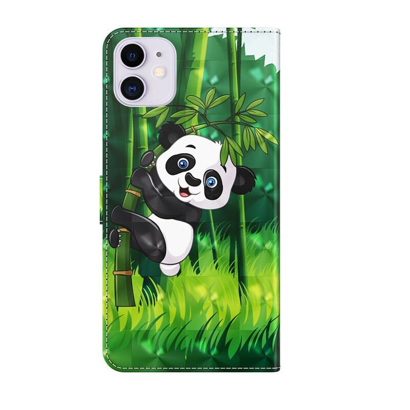 Kožna Futrola iPhone 13 Mini Panda I Bambus