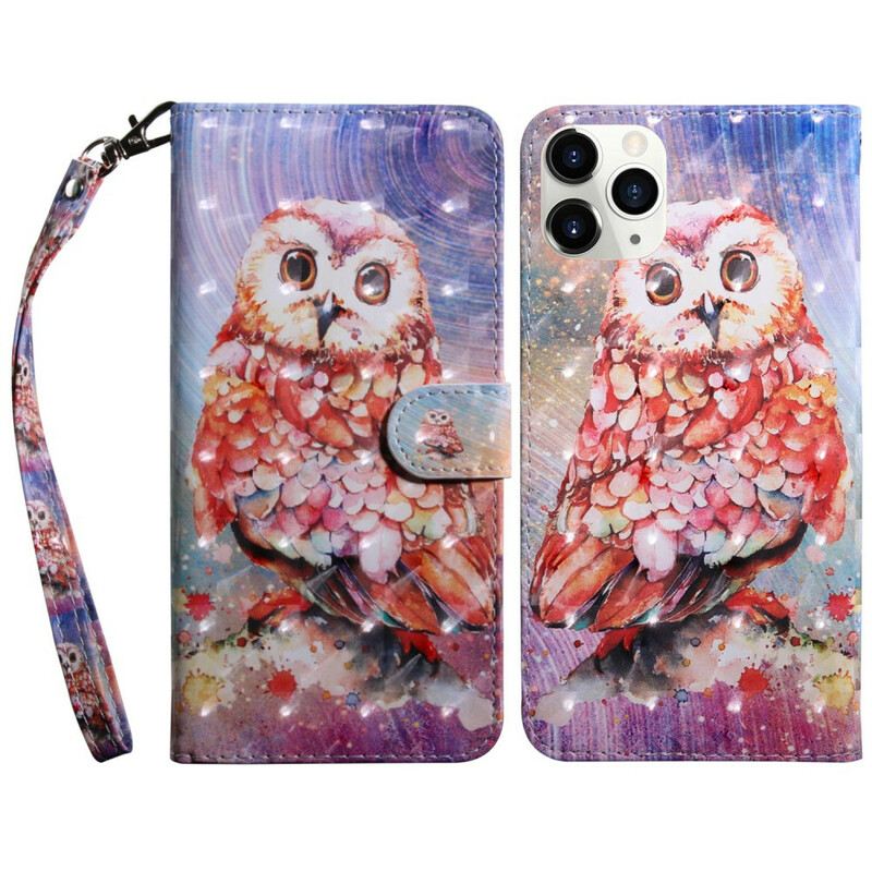 Kožna Futrola iPhone 13 Mini Svjetlosna Točka Germain The Owl