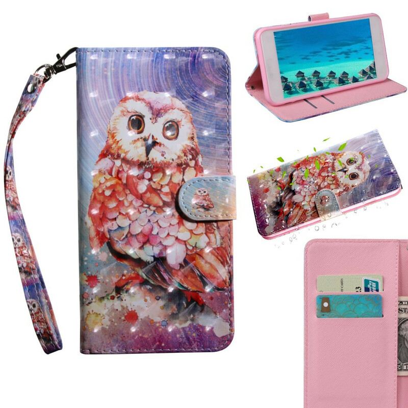 Kožna Futrola iPhone 13 Mini Svjetlosna Točka Germain The Owl