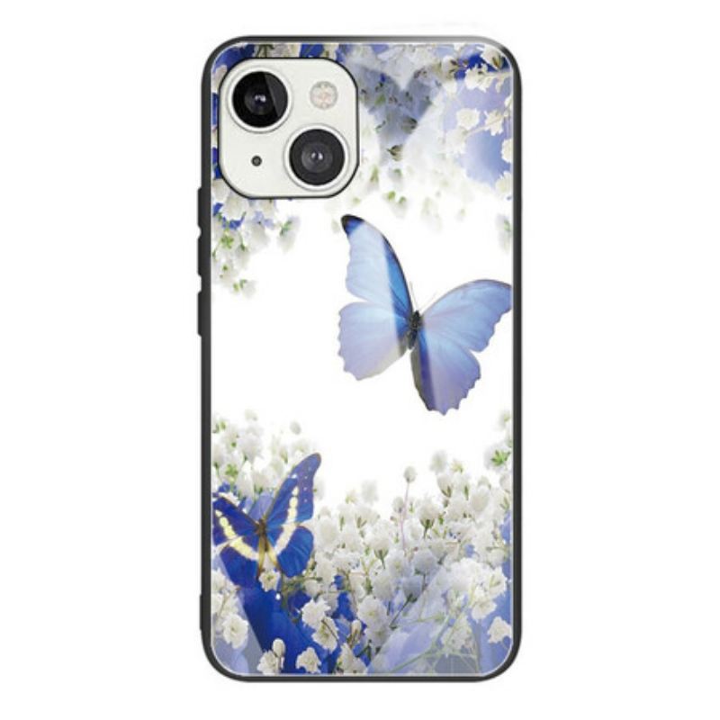 Maskica iPhone 13 Mini Butterflies Design Kaljeno Staklo