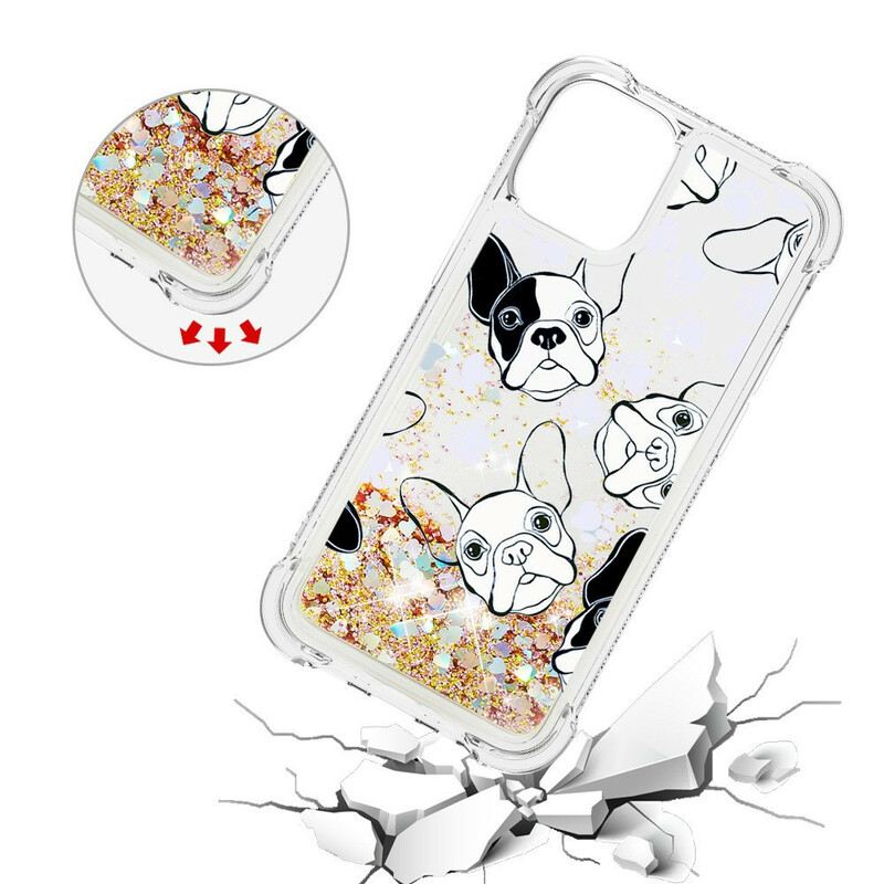 Maskica iPhone 13 Mini Mr Dog Sequins