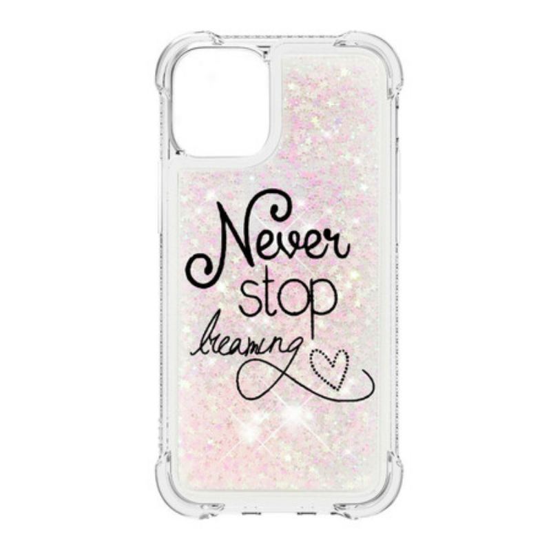 Maskica iPhone 13 Mini Never Stop Dreaming Glitter