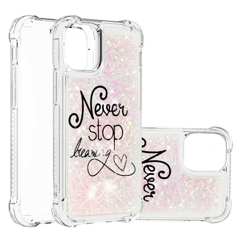 Maskica iPhone 13 Mini Never Stop Dreaming Glitter