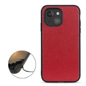 Maskica iPhone 13 Mini Prava Litchi Koža