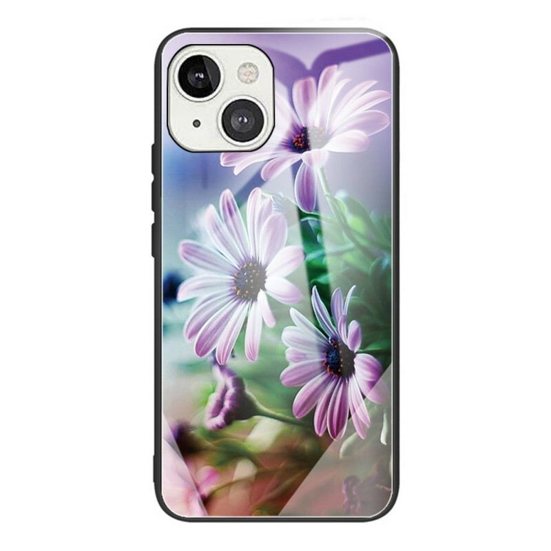 Maskica iPhone 13 Mini Realistično Cvijeće Od Kaljenog Stakla