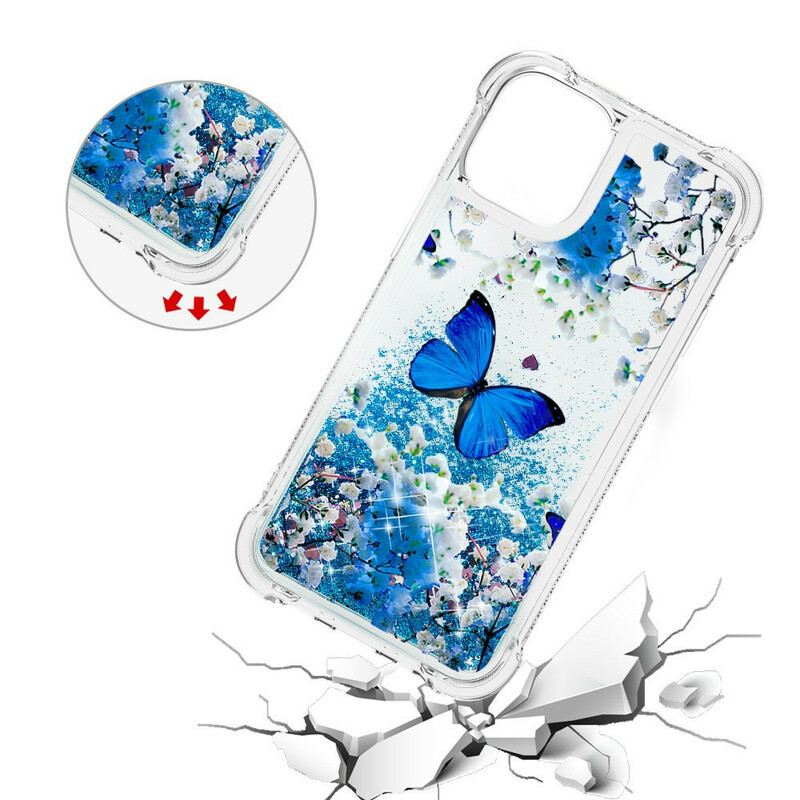 Maskica iPhone 13 Mini Svjetlucavi Plavi Leptiri