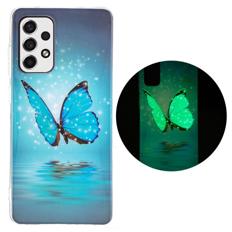 Maskica Samsung Galaxy A33 5G Fluorescentni Plavi Leptir