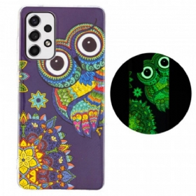 Maskica Samsung Galaxy A33 5G Mandala Fluorescentne Sove