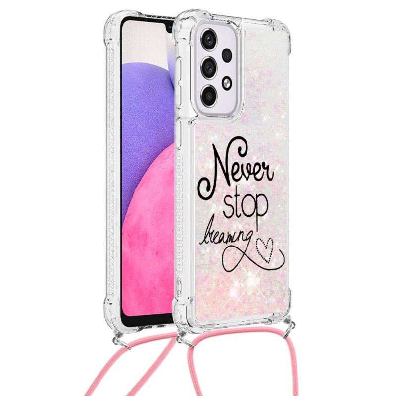 Maskica Samsung Galaxy A33 5G Never Stop Glitter Drawstring