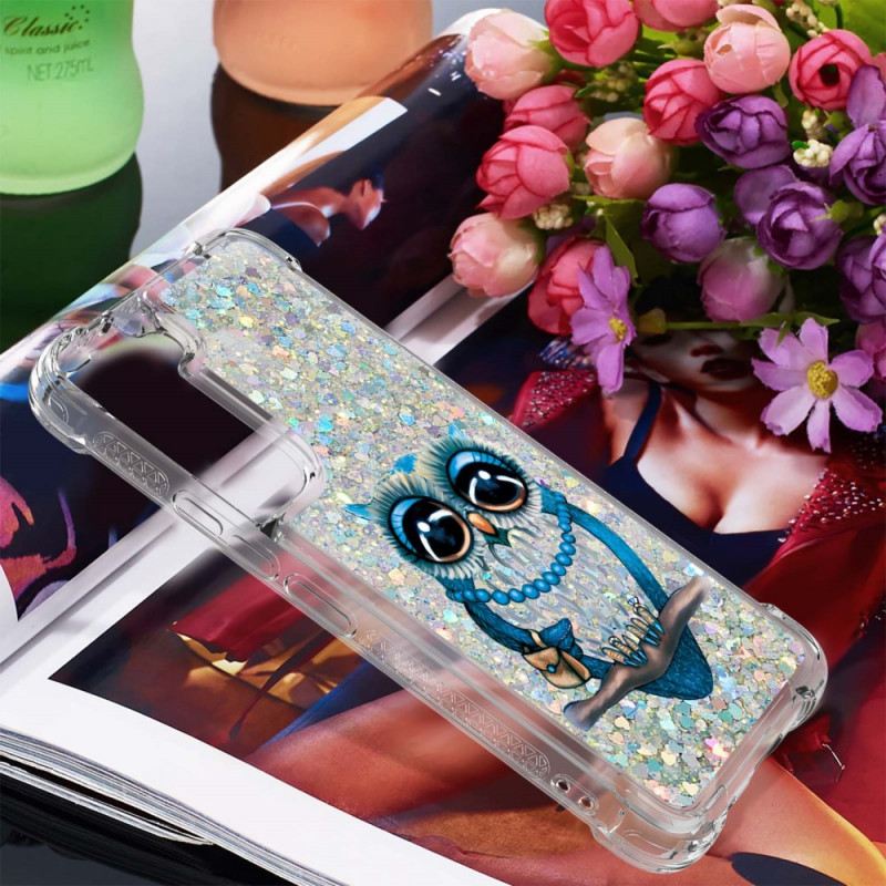 Maskica Samsung Galaxy S22 5G Miss Owl Sequins